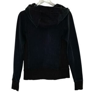 Lululemon 8 Womens Scuba Hoodie Washed Black Jacket Full Zip *flaw